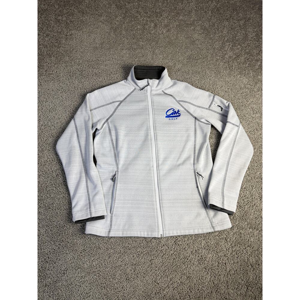 Holloway Jacket Womens S Gray Fleece Lined Zip Stand-Up Collar Golf Performance